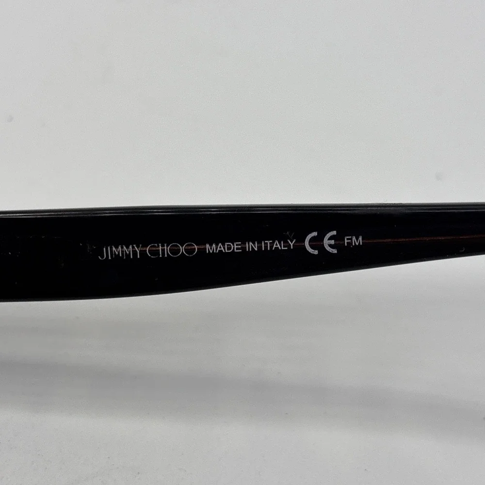 JIMMY CHOO JC146 PUE 53-15-140 EYEGLASSES BLACK/LEOPARD FULL RIM FRAME W/CASE